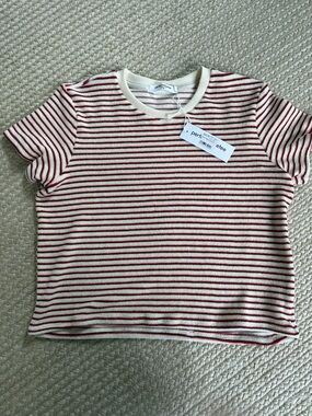 Bree Terry Striped Tee